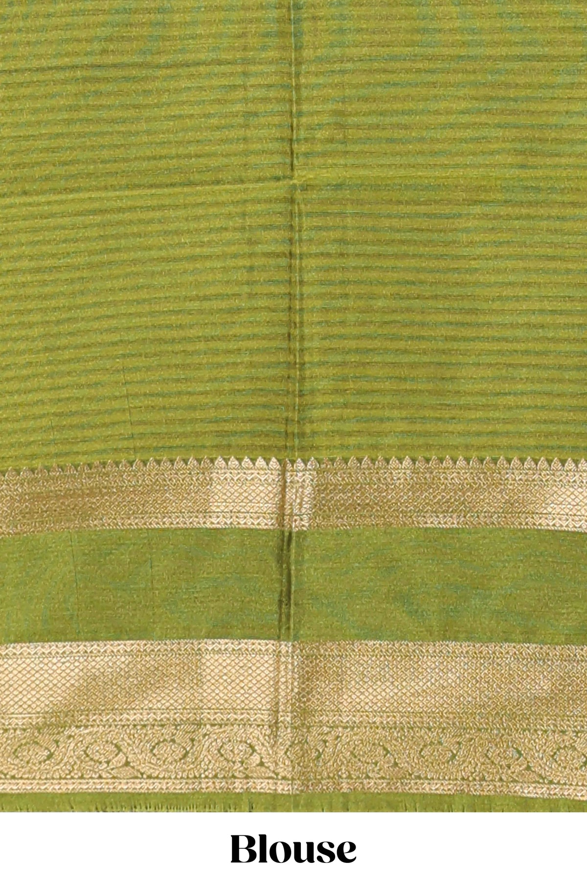 Mustard checked art silk saree with contrast zari border and blouse