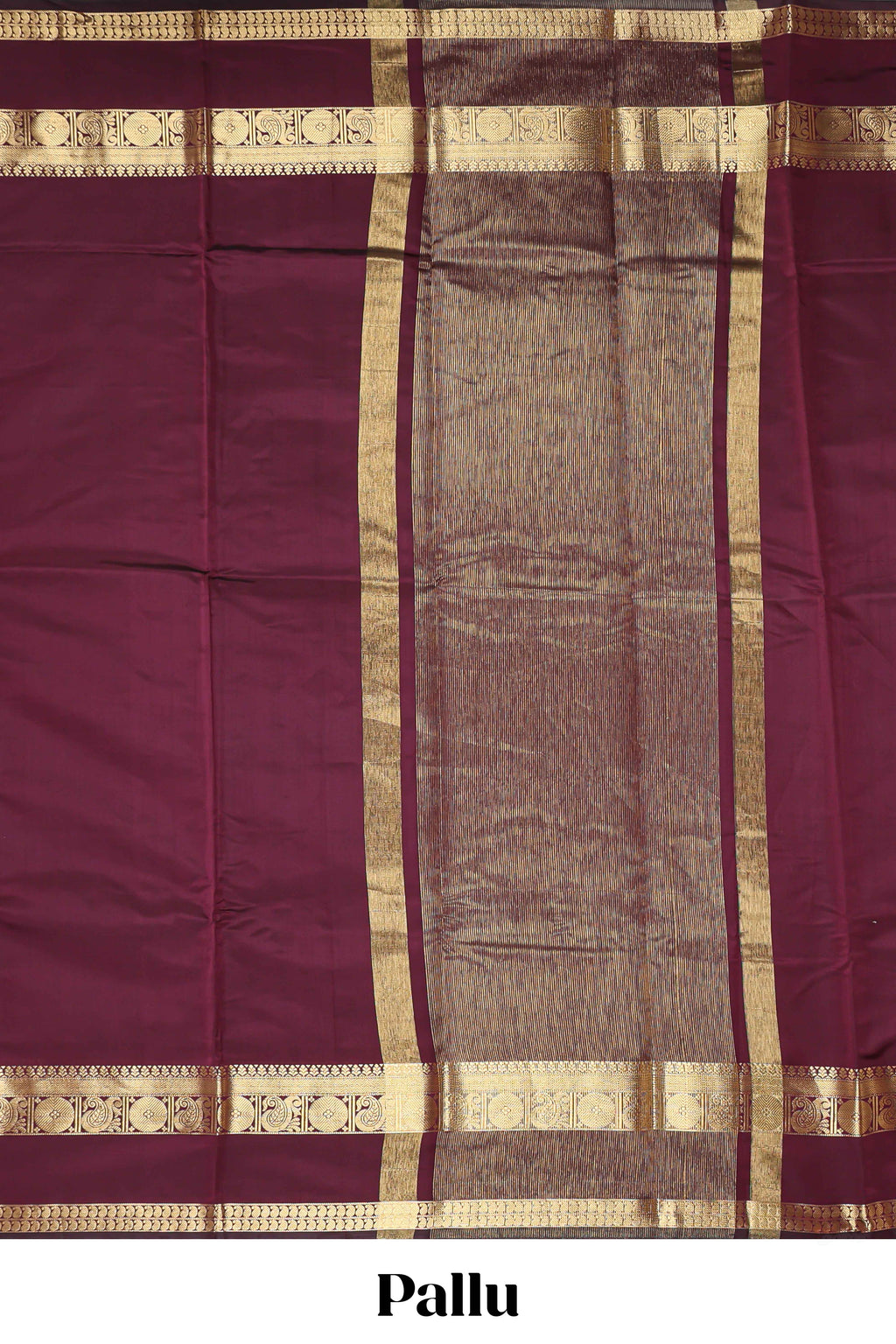 Maroon plain art silk saree with contrast self border and matching blouse