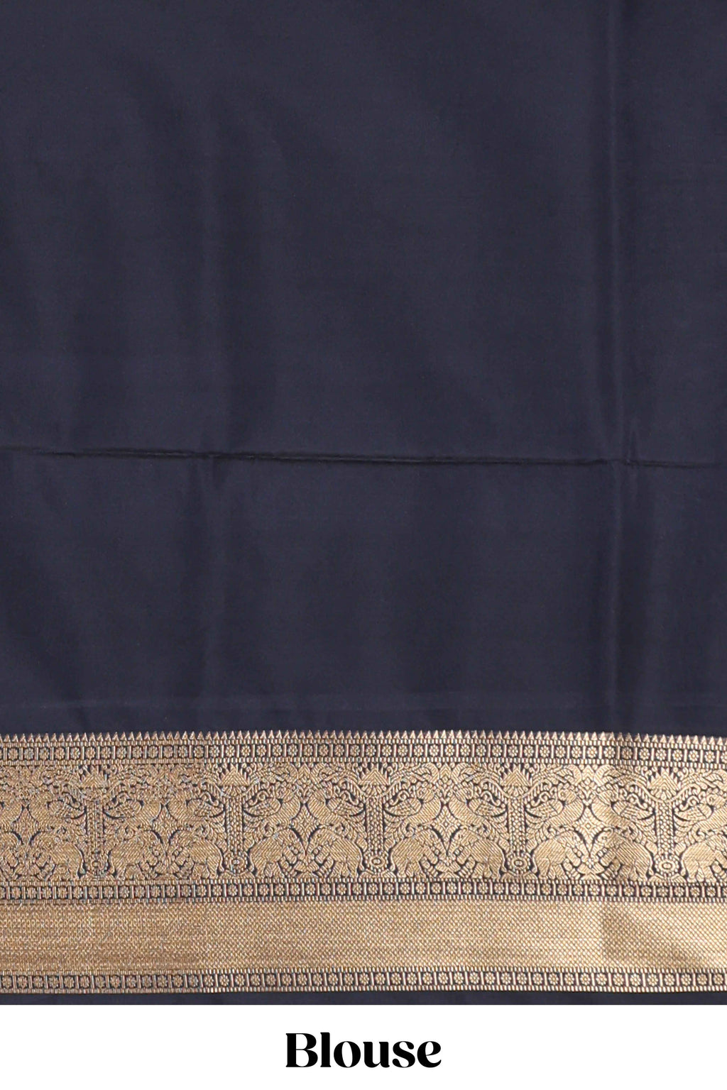 Black and white checked elephant motifs art silk saree with contrast self zari border and matching blouse