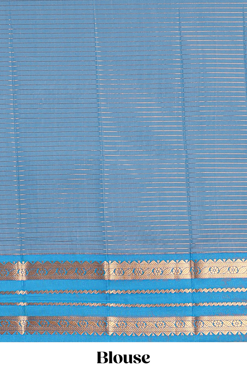 Peach checked zari motifs design art silk saree with contrast border and blouse