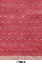Onion pink zari striped floral design assam silk saree with self zari border and matching motifs blouse