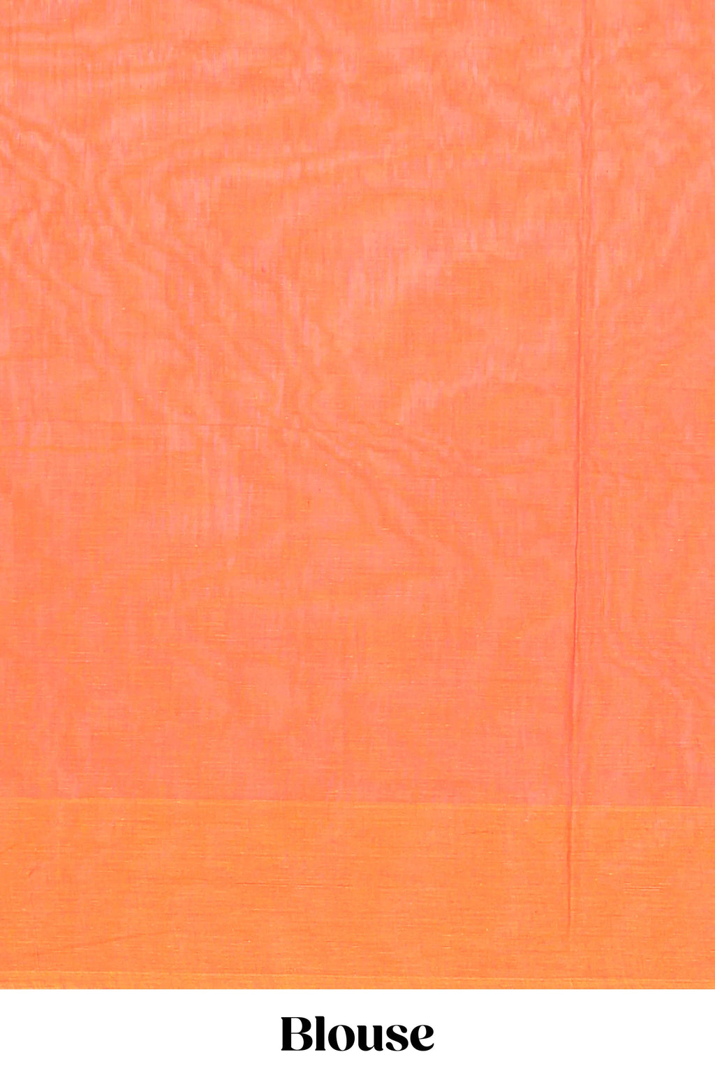 Orange motifs design bengal cotton saree with self border and matching blouse