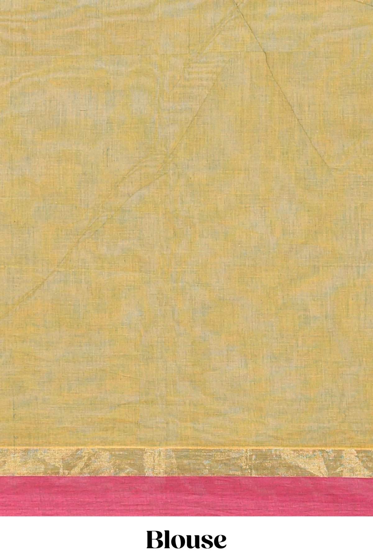 Olive green floral butta designed bengal cotton saree with contrast border and matching blouse