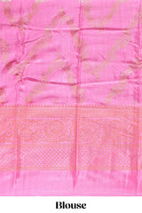 Red floral vine chevron design budget semi soft silk saree with contrast zari border and striped pallu