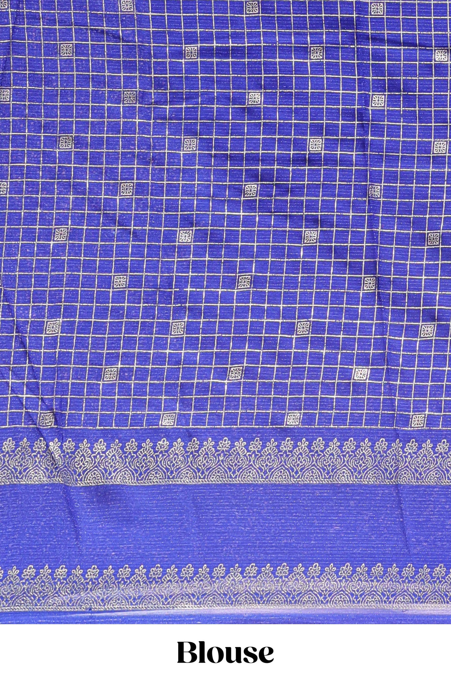Maroon checked zari motifs semi soft silk saree with contrast bentex border and striped pallu