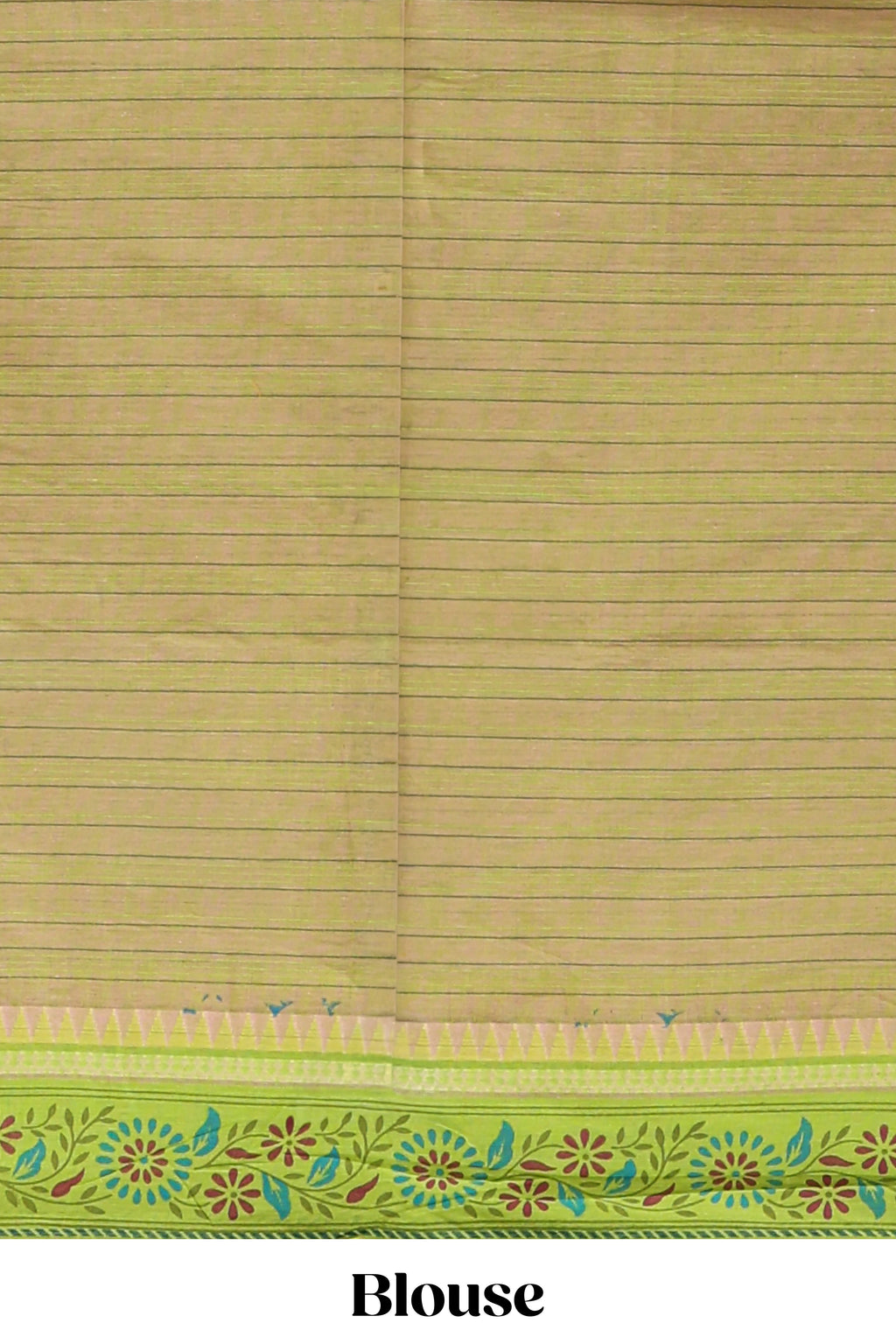 Pink checked motifs design chirala cotton saree with contrast border and striped blouse
