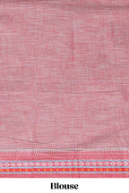 Mint green plain chirala cotton saree with contrast border and striped pallu