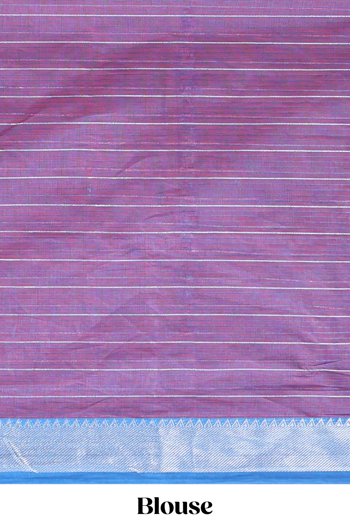 Rust red checked design chirala cotton saree with contrast border and striped blouse