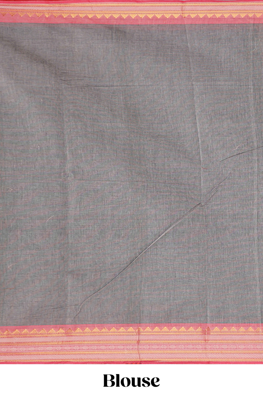 Mustard brown butta designed chirala cotton saree with contrast border and blouse