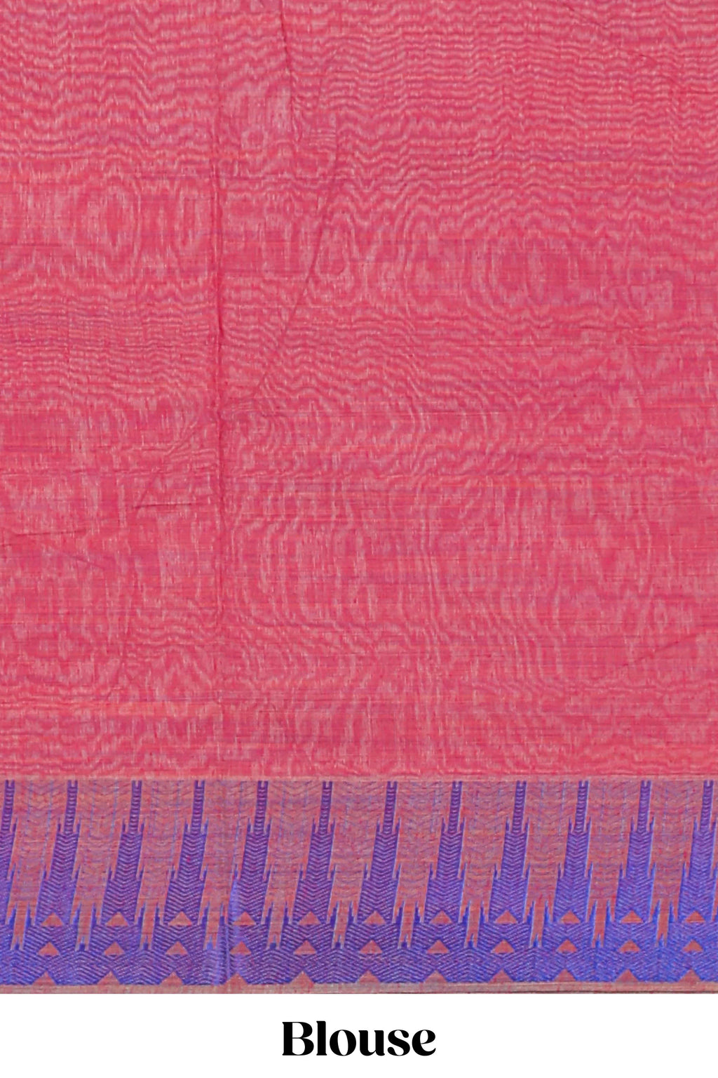 Blue butta design chirala cotton saree with self border and contrast blouse