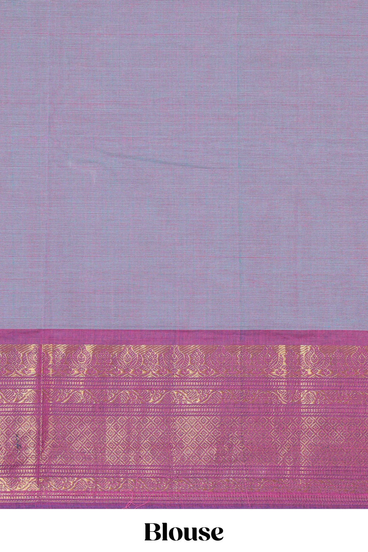 Lavender colour chettinad cotton saree all over thread butta with contrast border and self pallu along with blouse piece
