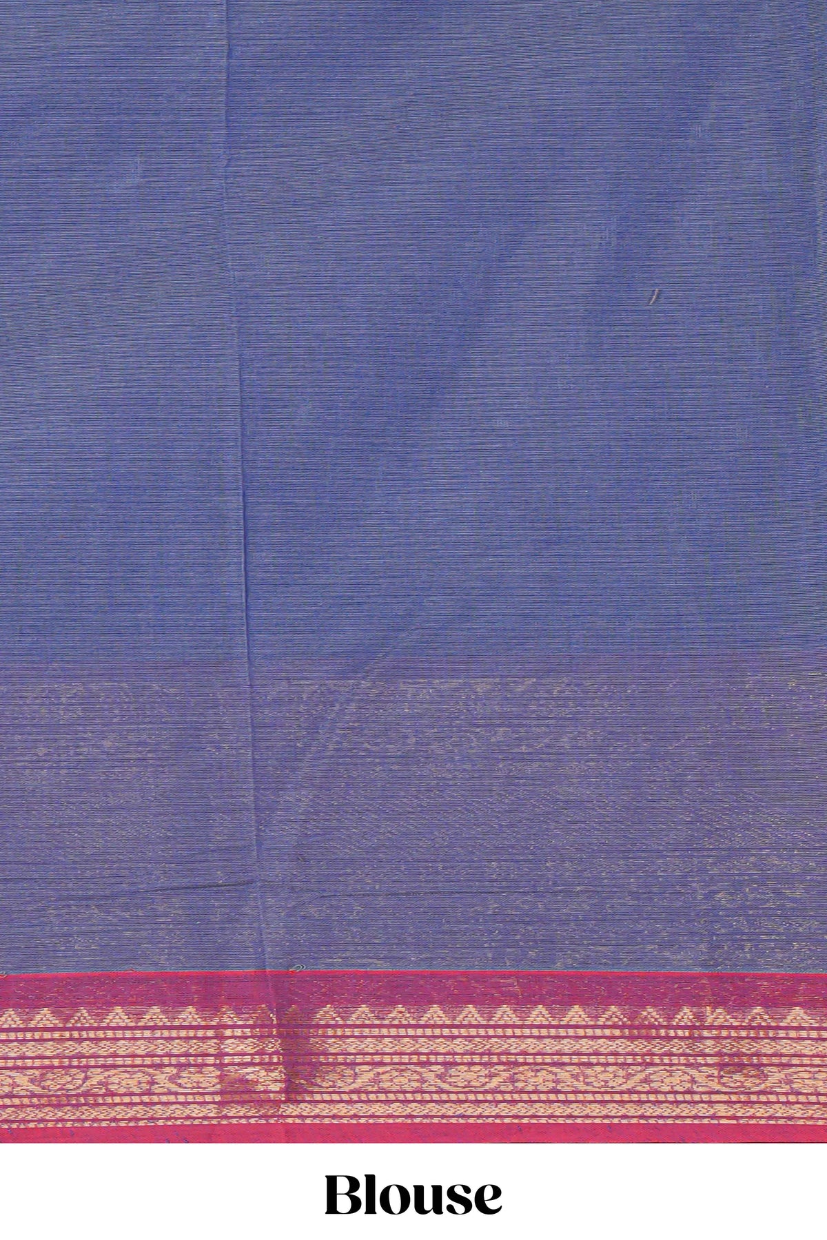 Blue colour chettinad cotton saree all over thread butta with contrast border and zari pallu along with blouse piece