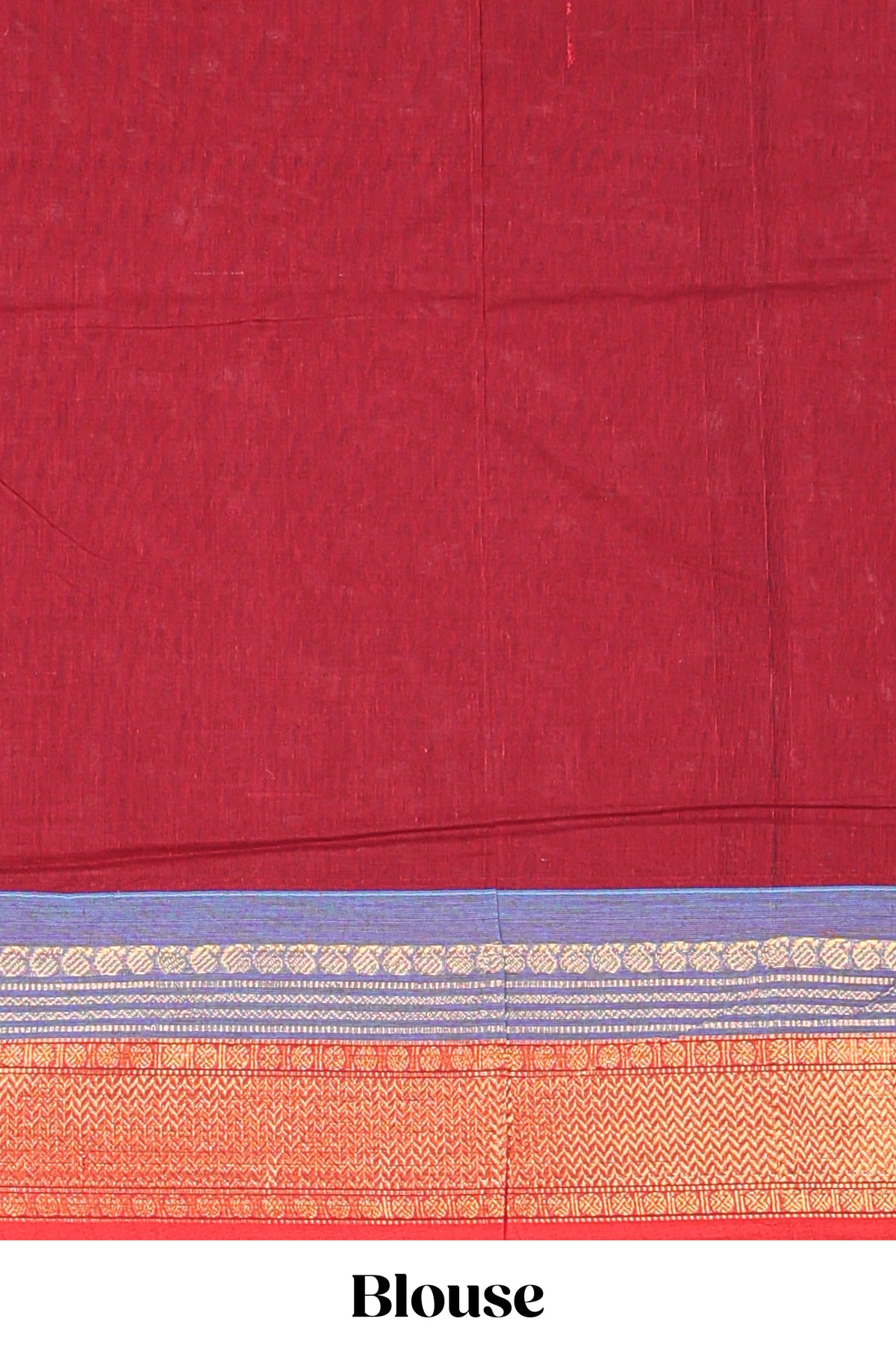 Maroon motifs design chettinad cotton saree with contrast border and matching blouse