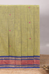 Green motifs design chettinad cotton saree with contrast border and matching blouse