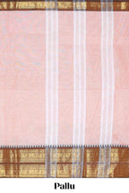 Cream plain chettinad cotton saree with contrast bentex border and matching pallu