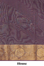 Burgundy motifs design chettinad cotton saree with self zari border and matching blouse