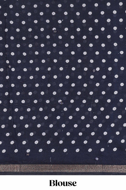 Maroon kalamkari style chanderi cotton saree with contrast border and blouse