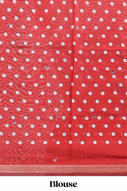 Black kalamkari style chanderi cotton saree with contrast border and blouse