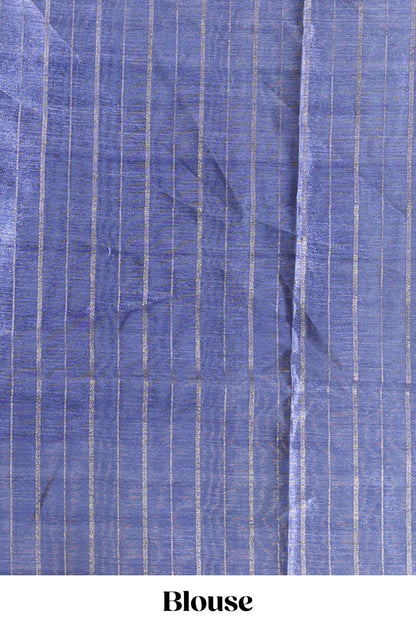 Pink striped floral buttas madhubani art design chanderi cotton saree with contrast border and blouse