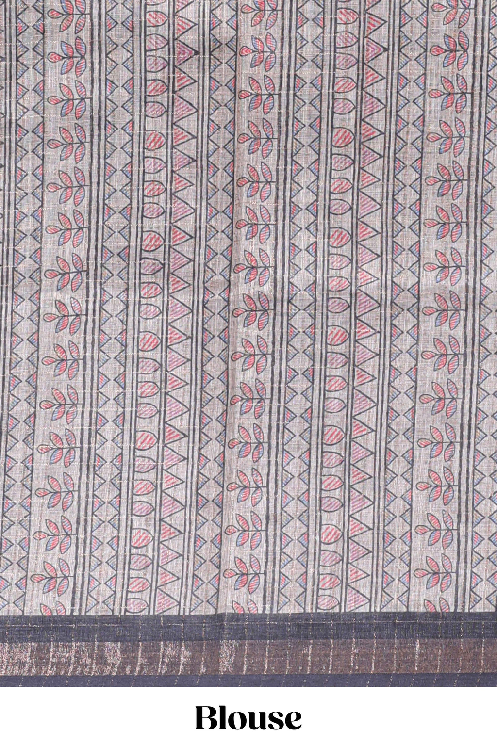 Dual shade bhandhini style floral design chanderi cotton saree with self zari border and contrast printed blouse