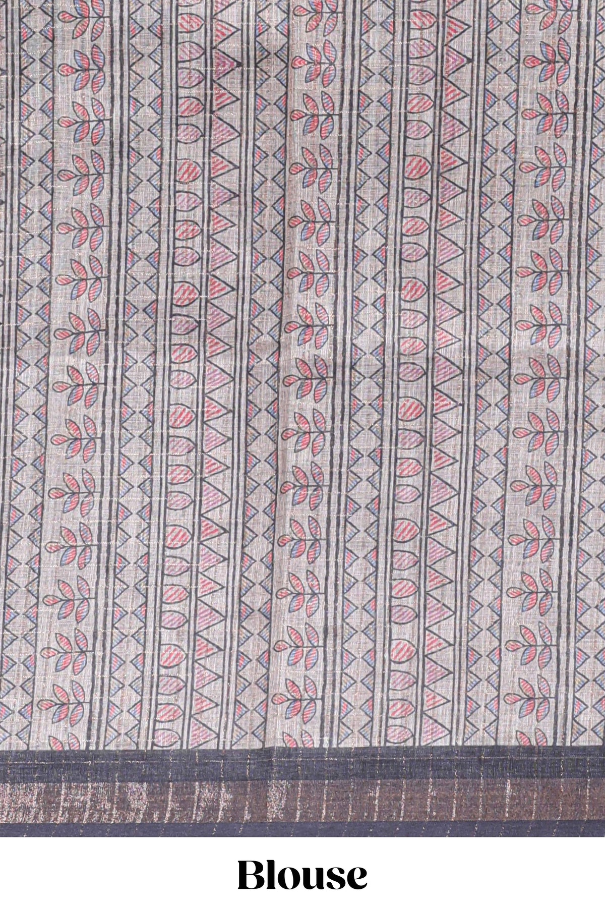 Dual shade bhandhini style floral design chanderi cotton saree with self zari border and contrast printed blouse