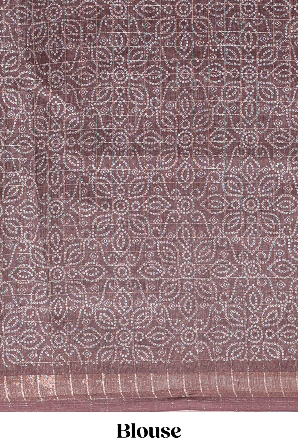 Lime yellow & brown dual shade checked floral design chanderi cotton saree with self zari border and matching blouse