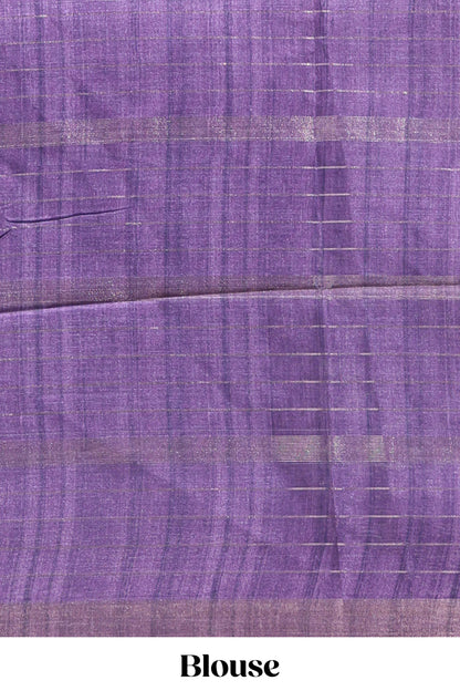 Green checked chanderi cotton saree with contrast zari border and blouse