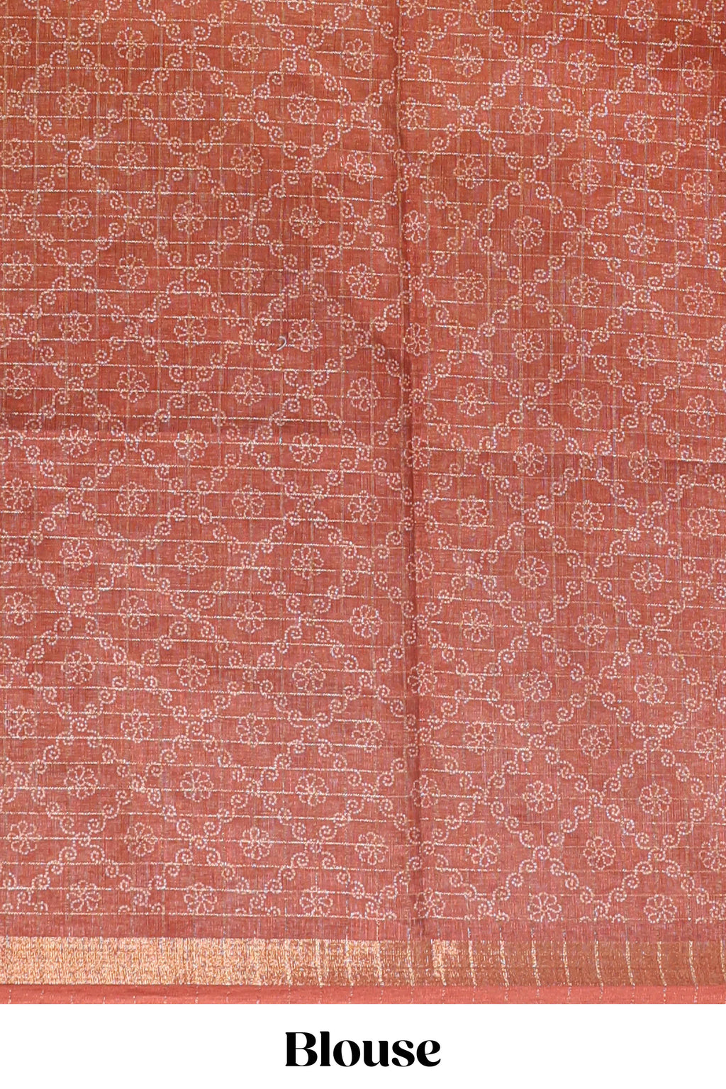 Yellow & brown dual shade checked chanderi cotton saree with self zari border and blouse
