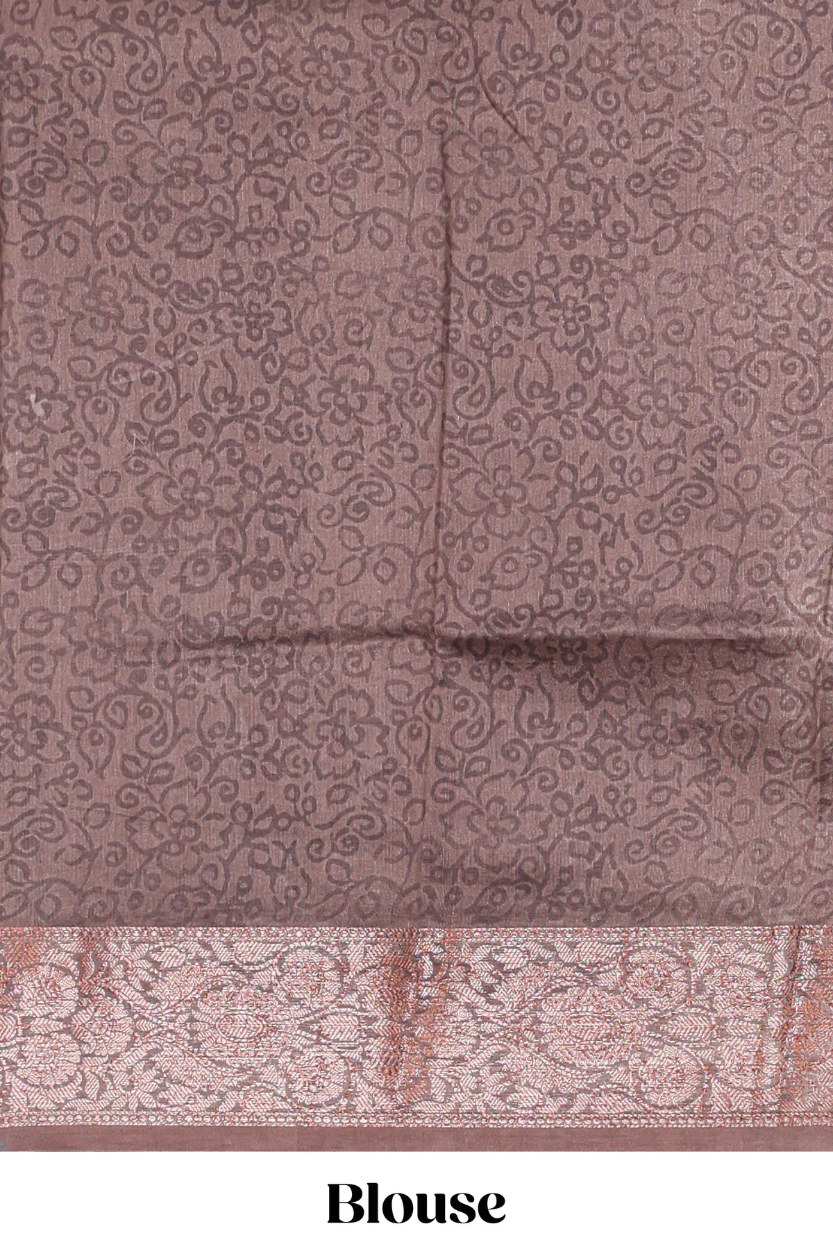 Sandal geometric checked design chanderi cotton saree with contrast zari border and plain blouse