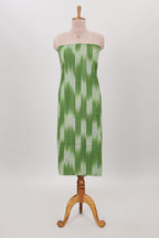 Green ikkat pattern cotton chudidhar material with matching pant and dupatta