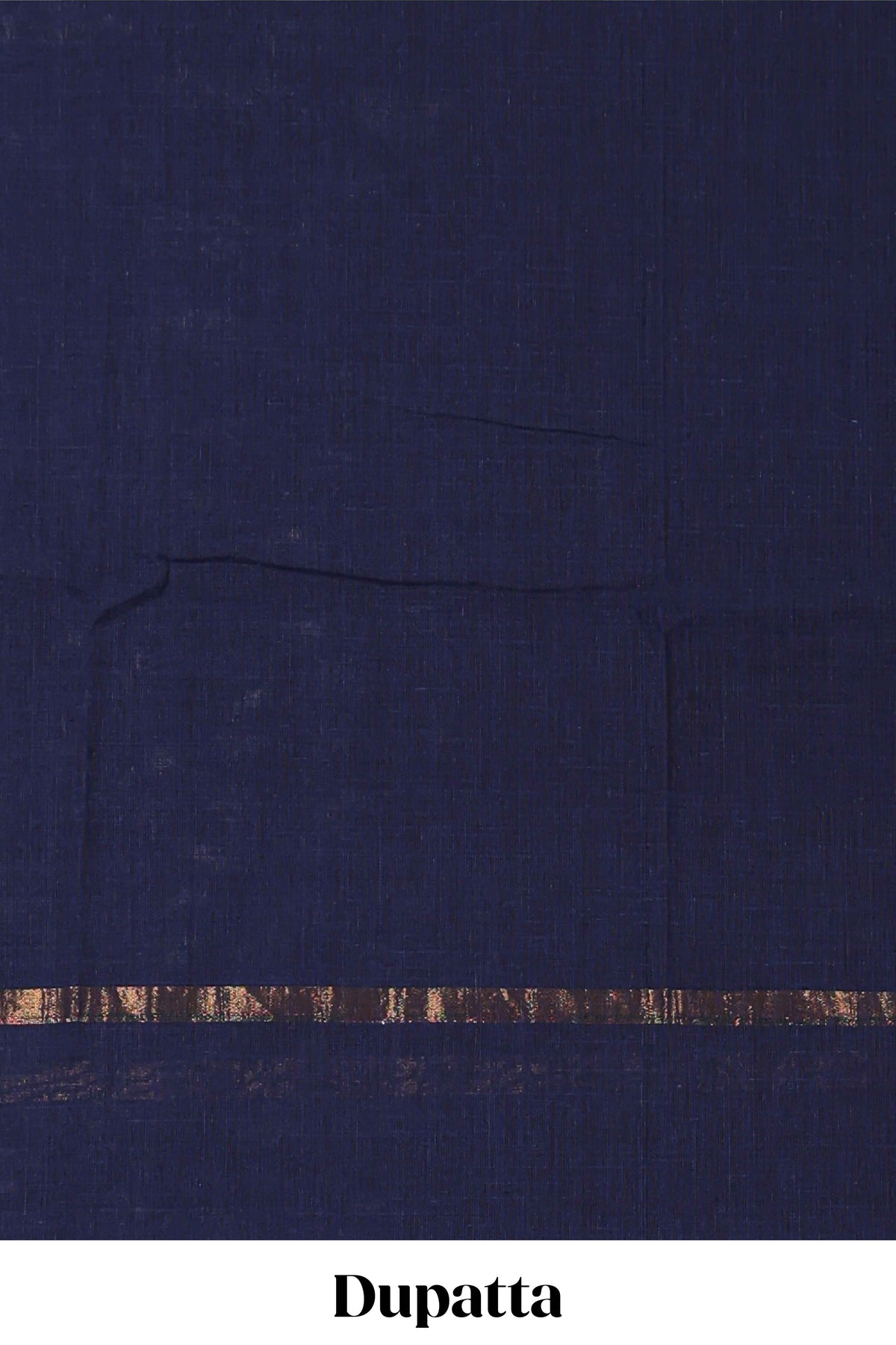Blue ikkat pattern cotton chudidhar material with contrast pant and dupatta