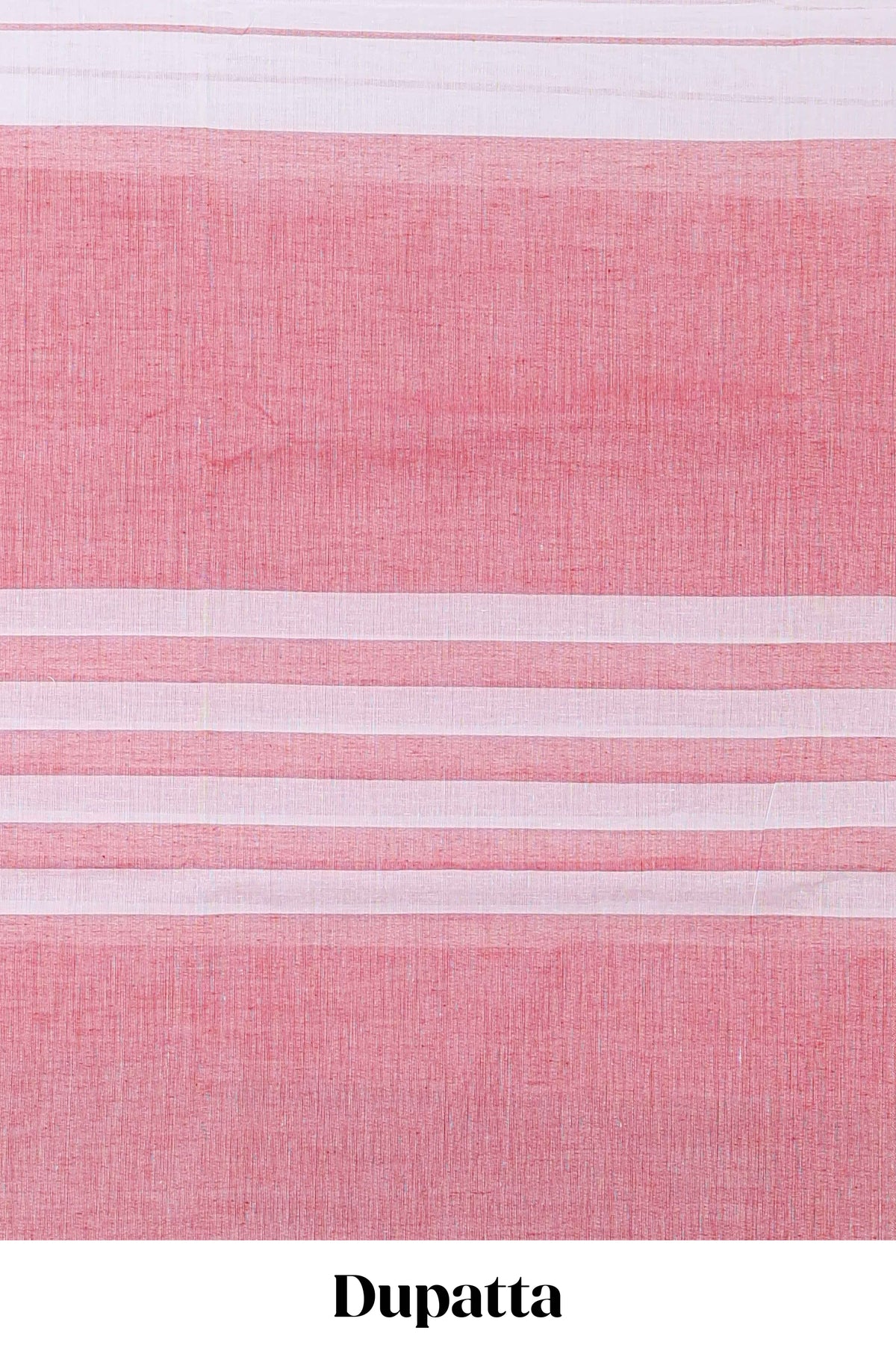 Peach plain cotton chudidhar material with contrast solid pant and matching striped dupatta