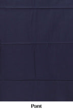 Blue checked cotton chudidhar material with matching solid pant and contrast floral dupatta