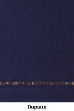 Lavender micro butta prints cotton chudidhar material with zari border and contrast pant & dupatta