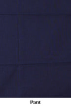 Lavender micro butta prints cotton chudidhar material with zari border and contrast pant & dupatta