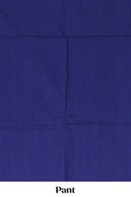 Purple micro butta prints cotton chudidhar material with zari border and contrast pant & dupatta