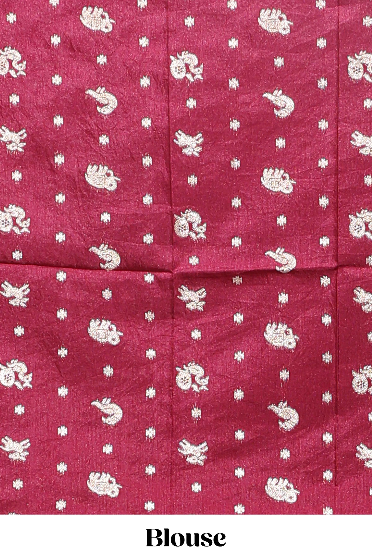Maroon zari butta dola silk saree with self zari border and printed pallu