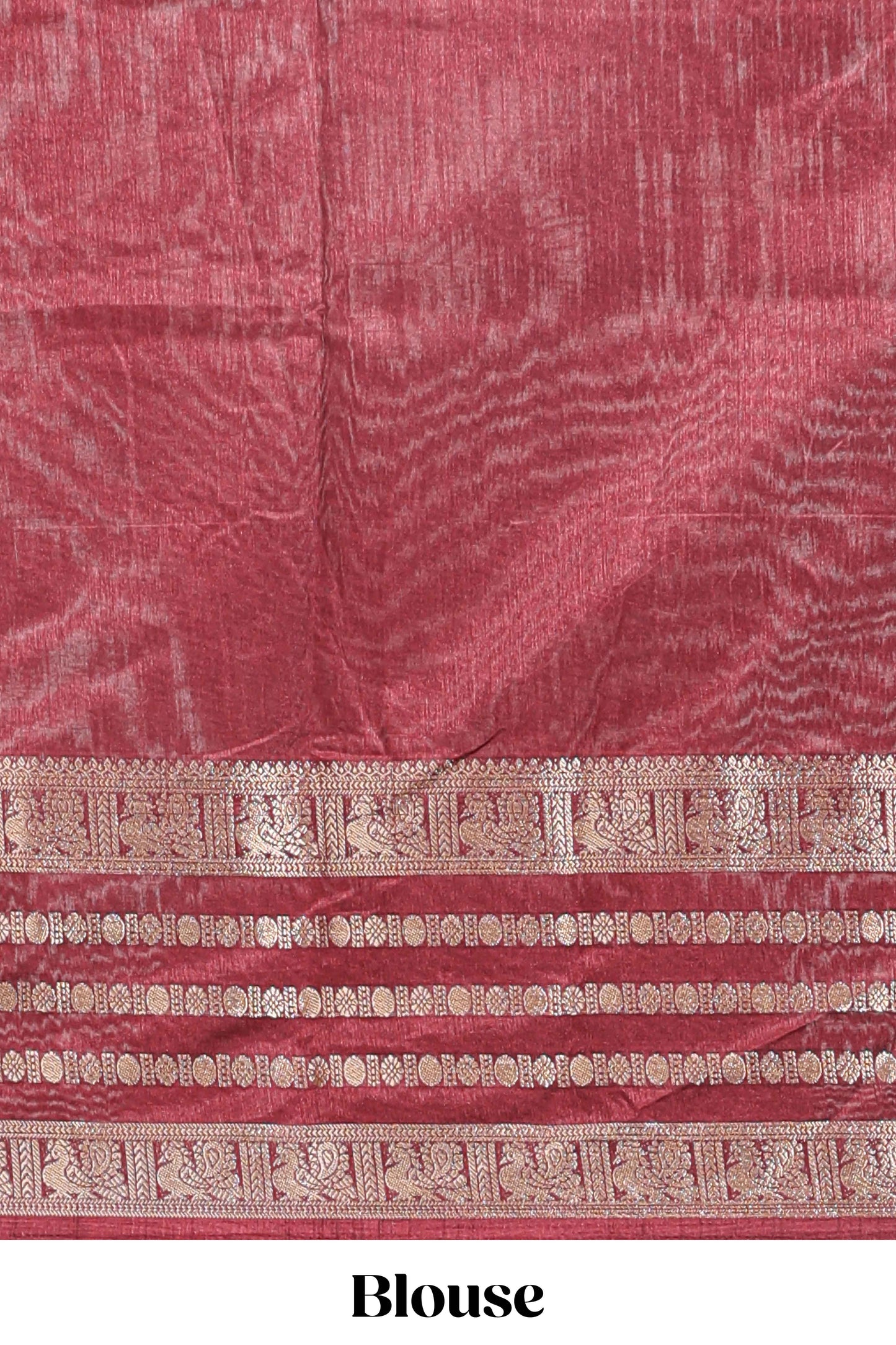 Pink unique buttas dola silk saree with contrast dark green zari border and blouse