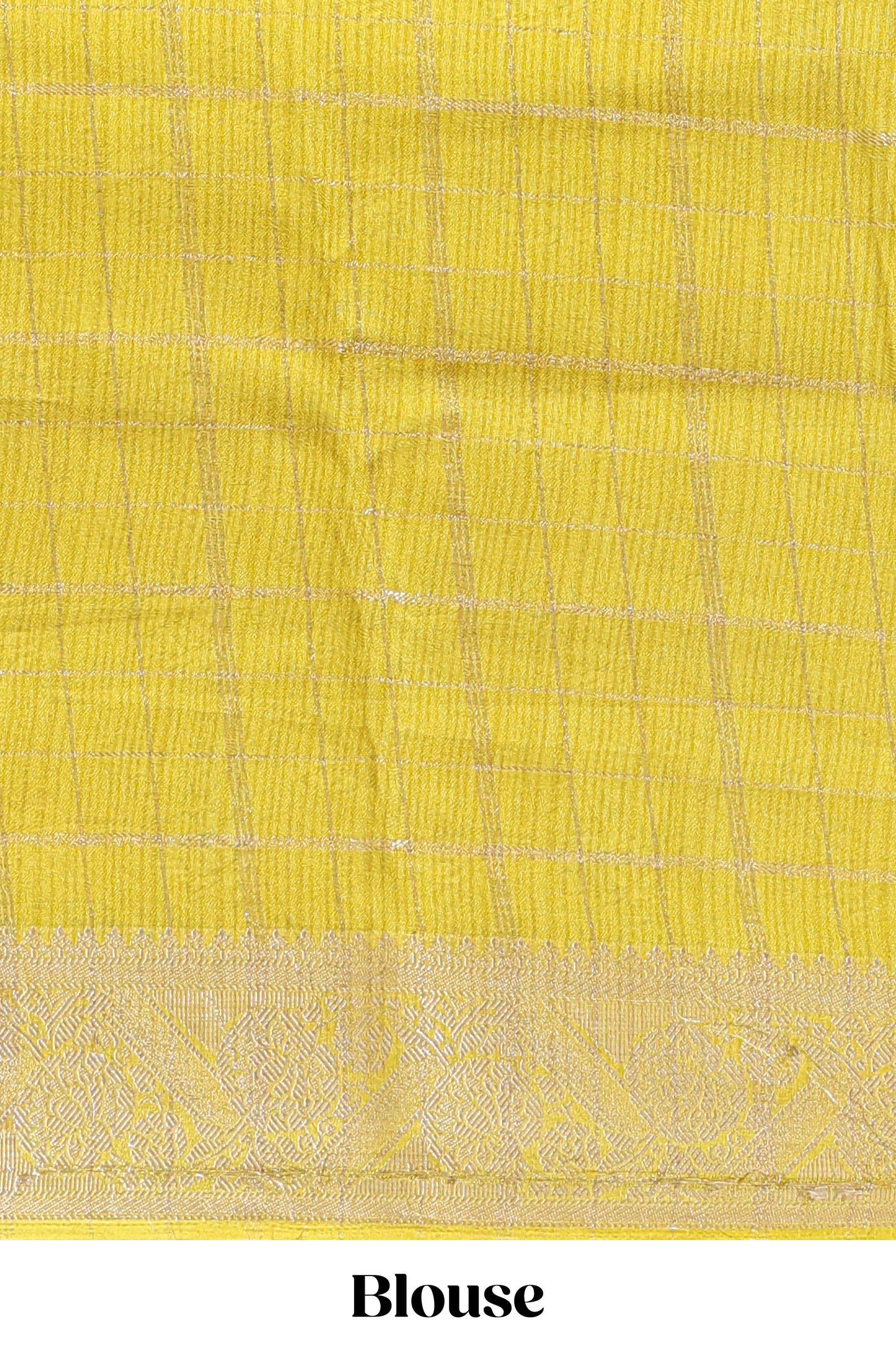 Violet checked dola silk saree with contrast zari border and blouse