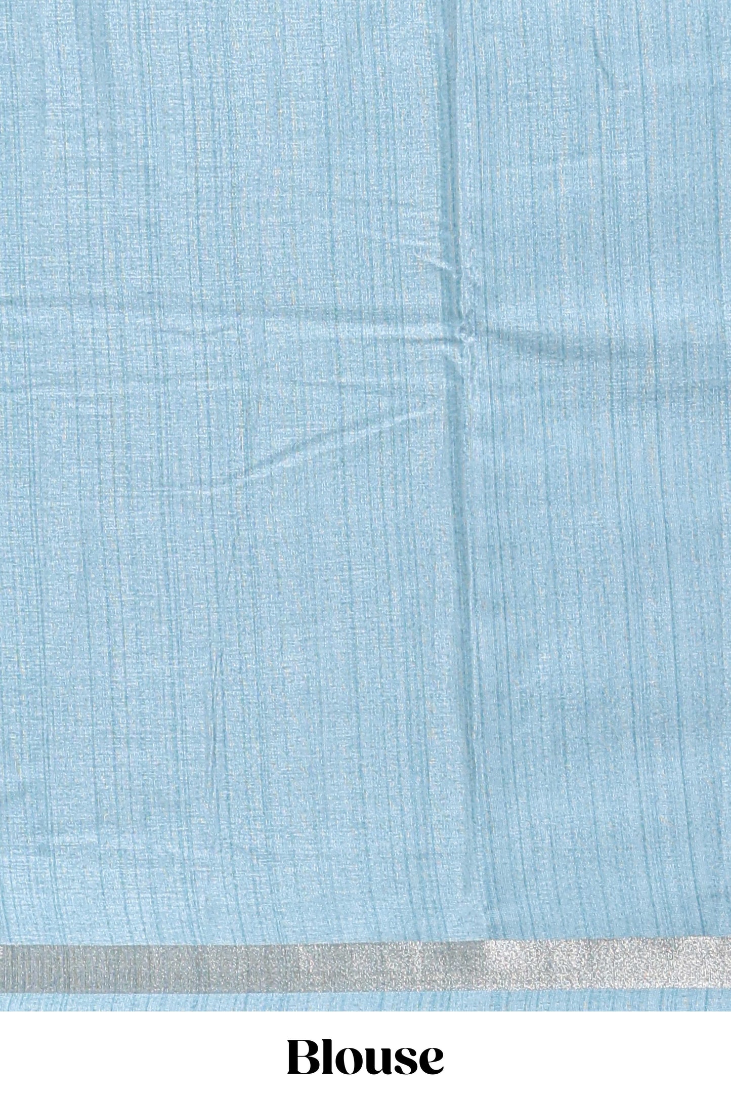 Plain  dola silk saree with floral printed border and plain contrast blouse