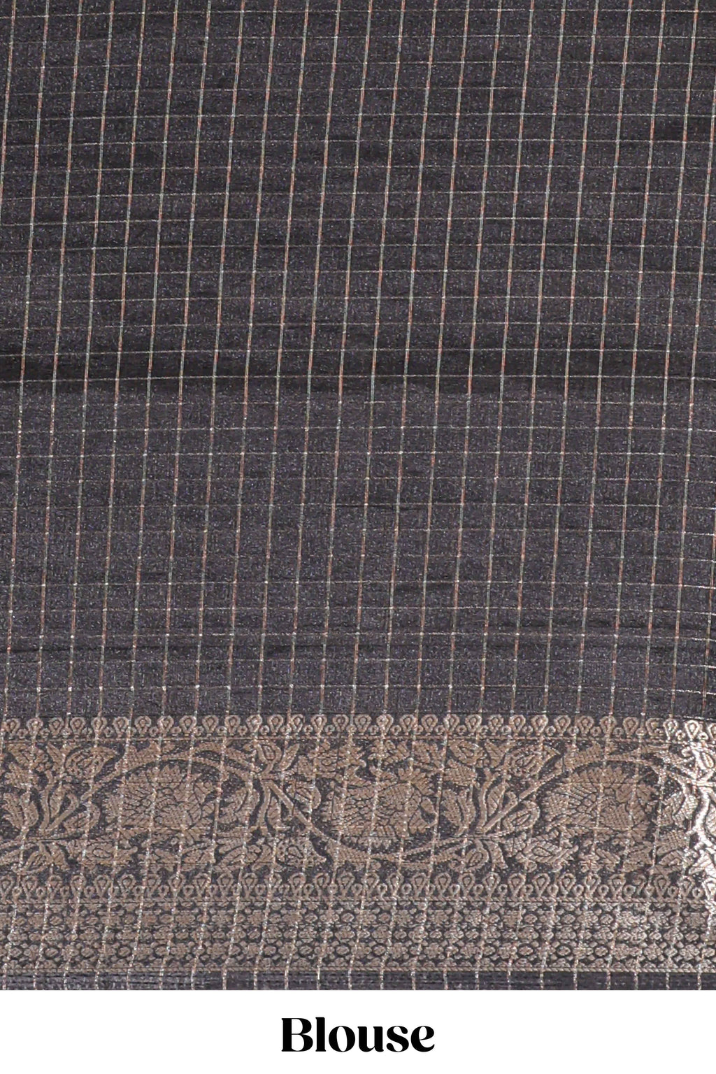 Dola silk saree all over  crepe floral printed  design with copper zari border and pallu