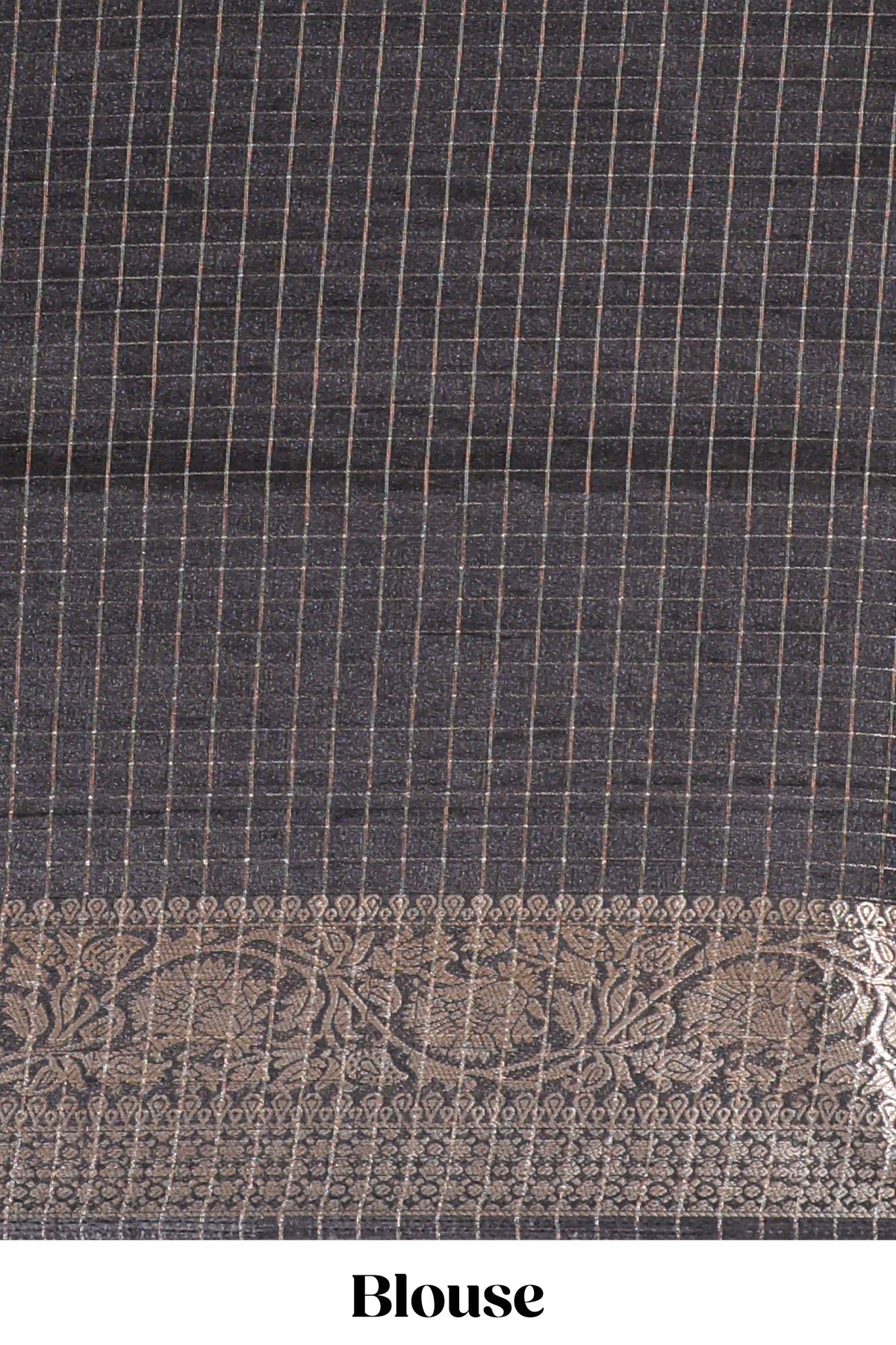 Dola silk saree all over  crepe floral printed  design with copper zari border and pallu