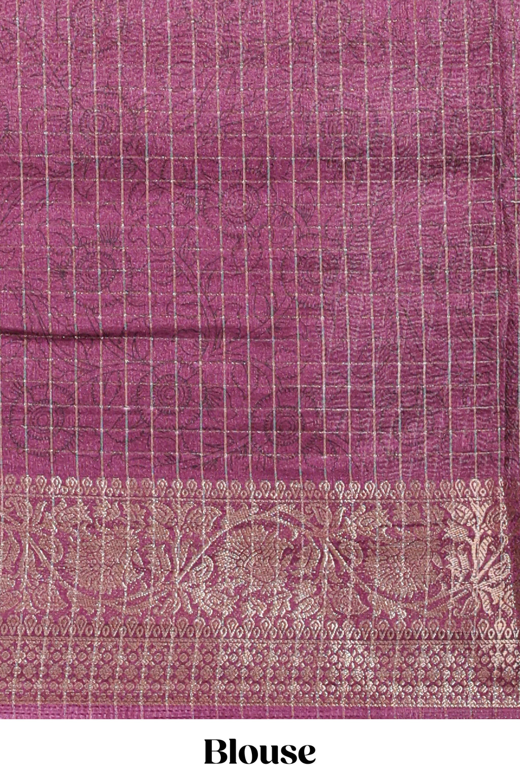 Dola silk saree all over  crepe floral printed  design with copper zari border and pallu