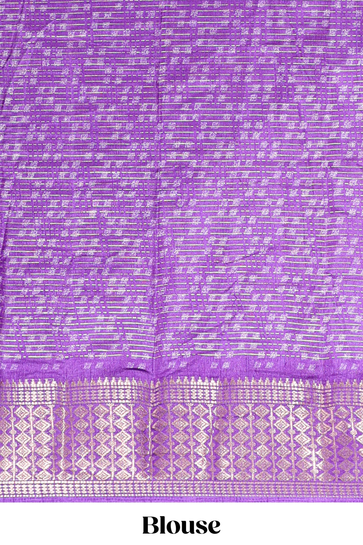 Dola silk saree all over zari work design with contrast zig zag border and contrast kalmkari printed pallu