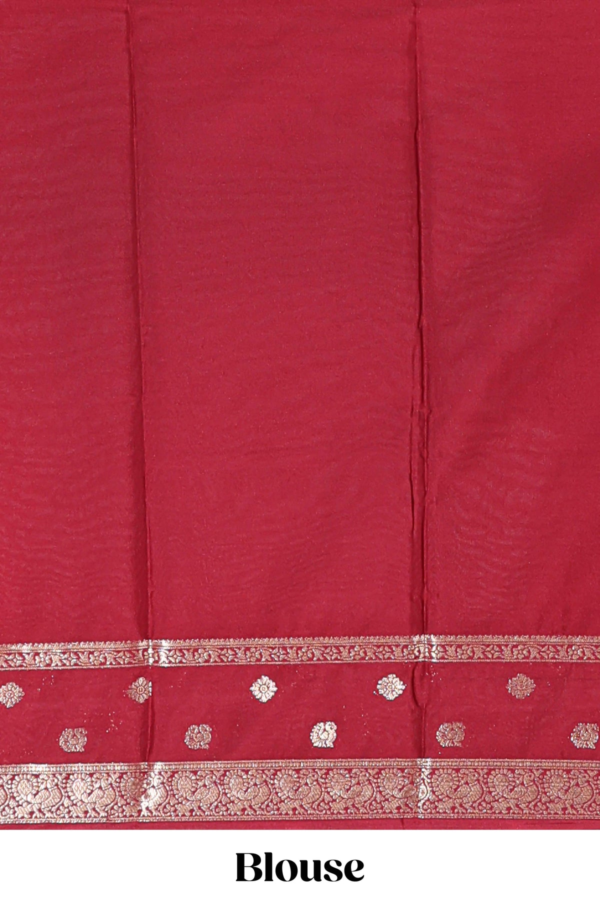 Orange striped bird zari butta dola silk saree with contrast zari border and blouse