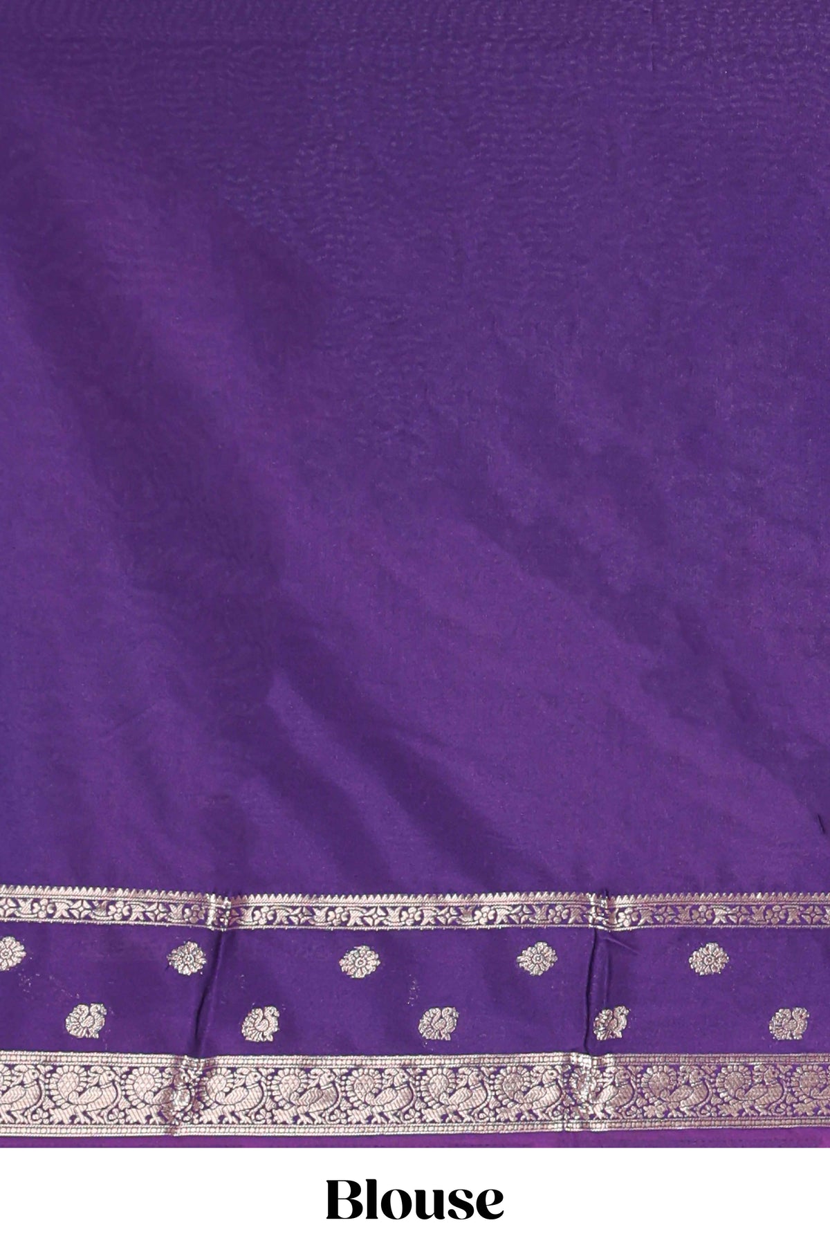 Turquoise blue striped bird zari butta dola silk saree with contrast zari border and blouse