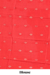 Black zari striped motifs dola silk saree with contrast red border and zari motifs blouse
