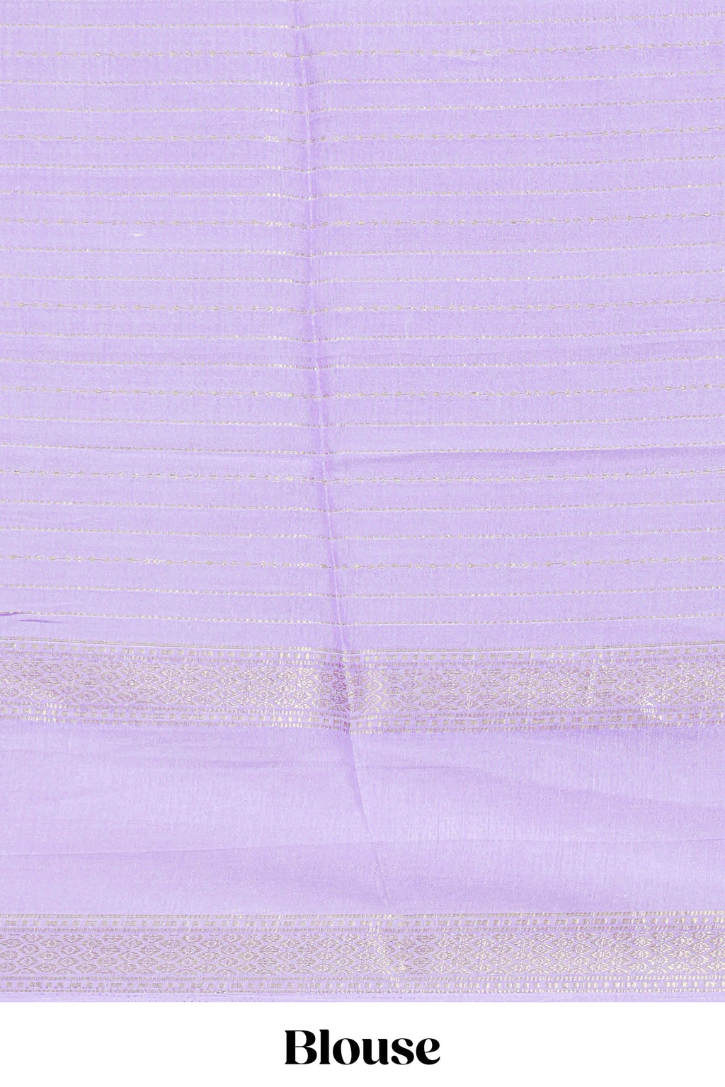 Purple striped dola Saree with contrast border and blouse