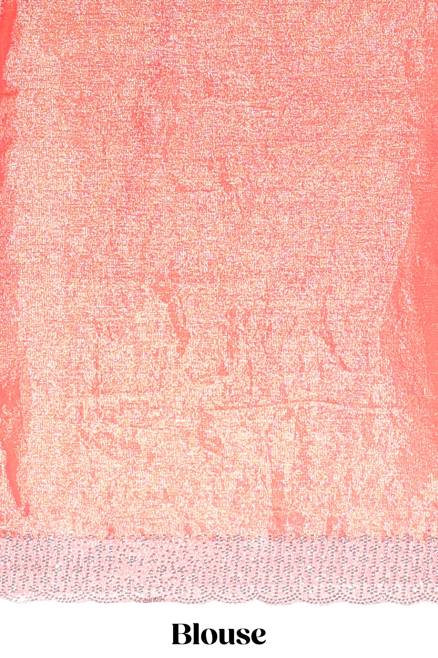 Orange floral butta design stone work designer saree with self scallop border and matching blouse