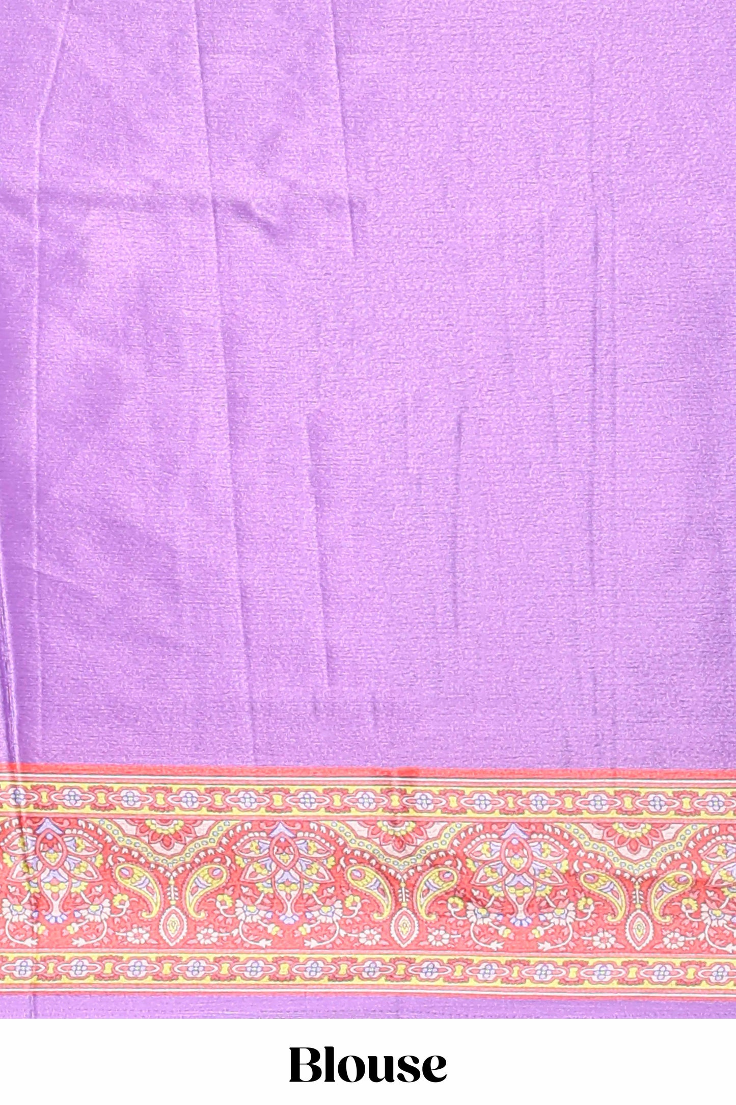 Lavender geometric & ikkat design masakali saree with self border and matching blouse
